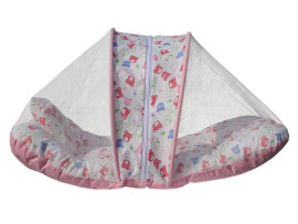 Mattress with Mosquito Net (Pink) - MT-01-Pink